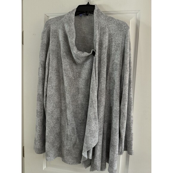APT 9 Gray‎ Asymmetric Long Sleeve Blouse Soft Like Flannel Women’s Plus Size 2X - Picture 1 of 8